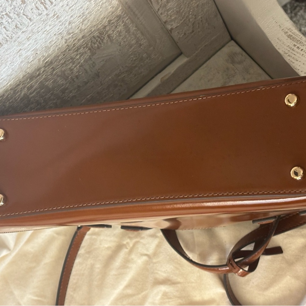Tory Burch Brown Small Robinson Satchel - Picture 4 of 5